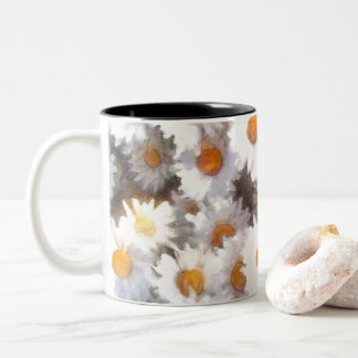 Spring Daisy Wildflower Watercolor Two-Tone Coffee Mug
