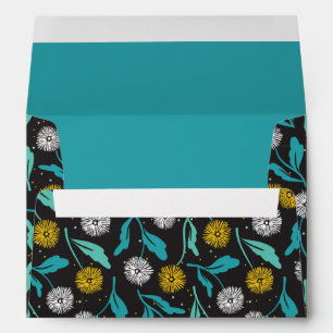 Spring Dandelion Flowers and Leaves Design Envelope