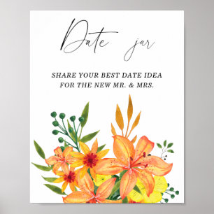 Spring date night ideas. Date jar bridal game  Pos Poster