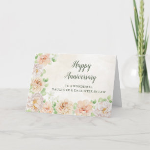 Spring Daughter & Daughter in Law Anniversary Card