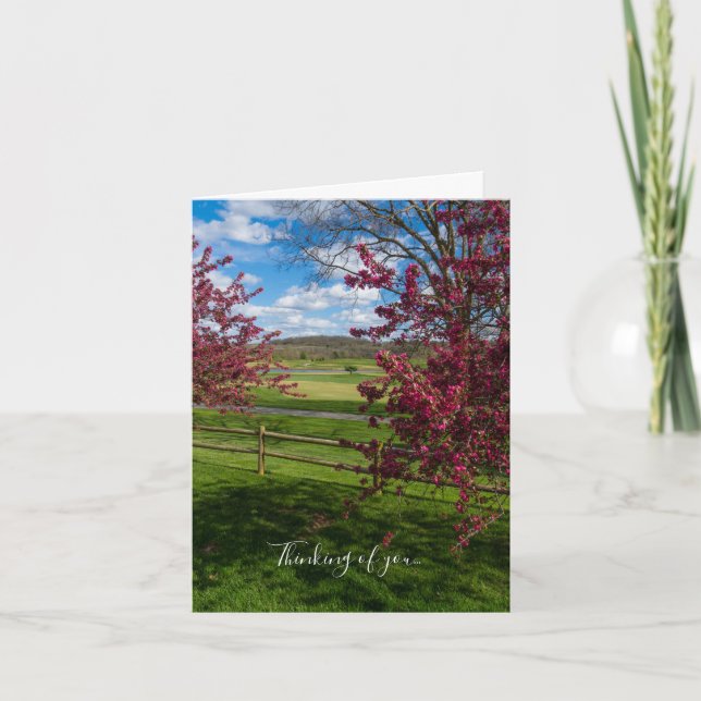 Spring Day In Rivercut Thinking Of You Card (Front)