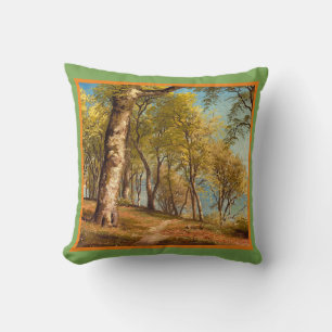 Spring day in the forest by Peder Mork Monsted Cushion