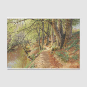 Spring day in the forest by Peder Mork Monsted Tissue Paper