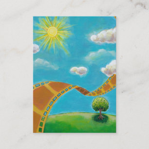 Spring day movie art fun painting for film lovers business card