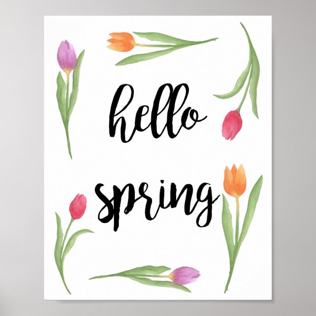 Spring Decor, Seasonal Decor, Quote Poster (Front)