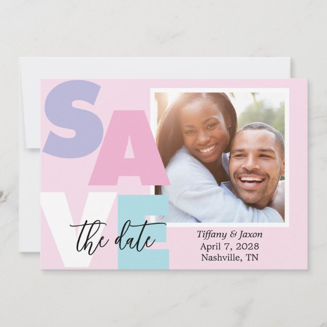 Spring Dreaming Bold Save the Date (Front)
