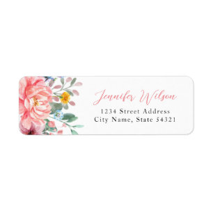 Spring Dusty Pink Floral Bouquet Personalised Name