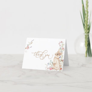Spring Easter Bunny Baby Shower Thank You Card