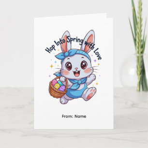 Spring Easter Bunny Design Card