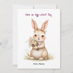 Spring Easter Bunny Design Holiday Card