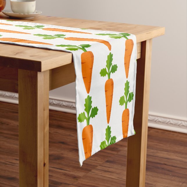 Spring / Easter Carrot Pattern Seasonal Decor  Short Table Runner (In Situ)