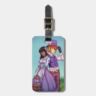 Spring Easter Couple Luggage Tag