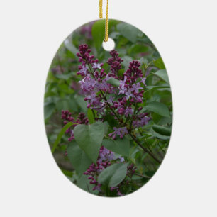 Spring/Easter: Curious lamb, lyric lylacs Ceramic Tree Decoration