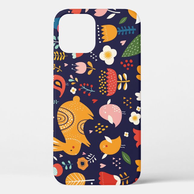 Spring Easter: flowers, bunnies collection Case-Mate iPhone Case (Back)