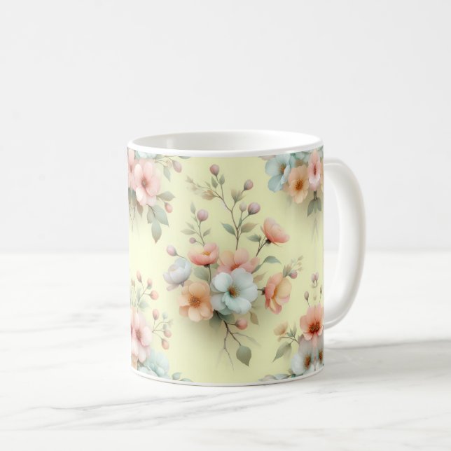 Spring Easter Flowers Coffee Mug (Front Right)