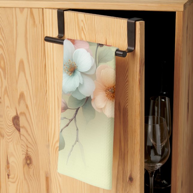 Spring Easter Flowers Tea Towel (Thirds Fold)