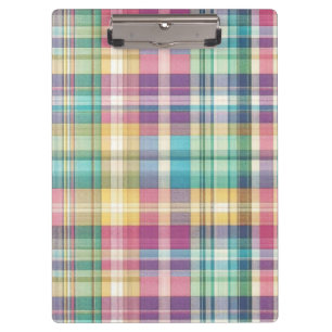 Spring/Easter pastel plaid/tartan  Clipboard