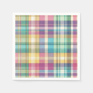 Spring/Easter pastel plaid/tartan Napkin