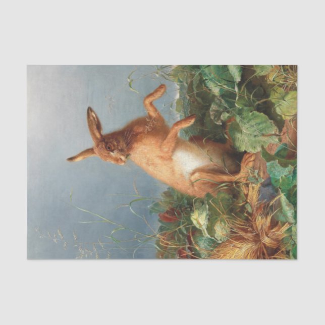 Spring Easter Rabbits Decoupage Decoupaging Rustic Tissue Paper (Front)