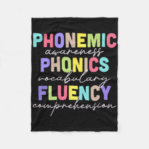 Spring Easter Reading Teacher Science Of Reading Fleece Blanket