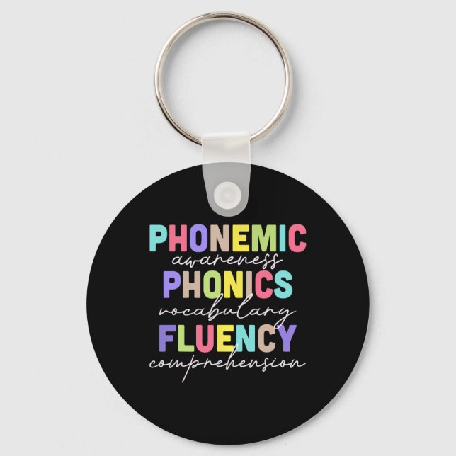 Spring Easter Reading Teacher Science Of Reading  Key Ring (Front)
