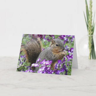 Spring Easter Squirrel Holiday Card