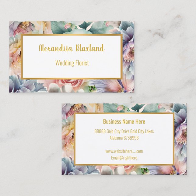 SPRING EDIT FLORAL BUSINESS CARD (Front/Back)