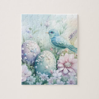 Spring Eggs Bird Garden Jigsaw Puzzle