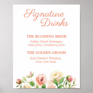 Spring Elegance Signature Drinks Sign