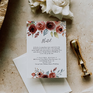 Spring Elegant Floral Hotel Enclosure Card