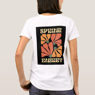 Spring Energy Retro Floral Design | Vintage Abstra T-Shirt