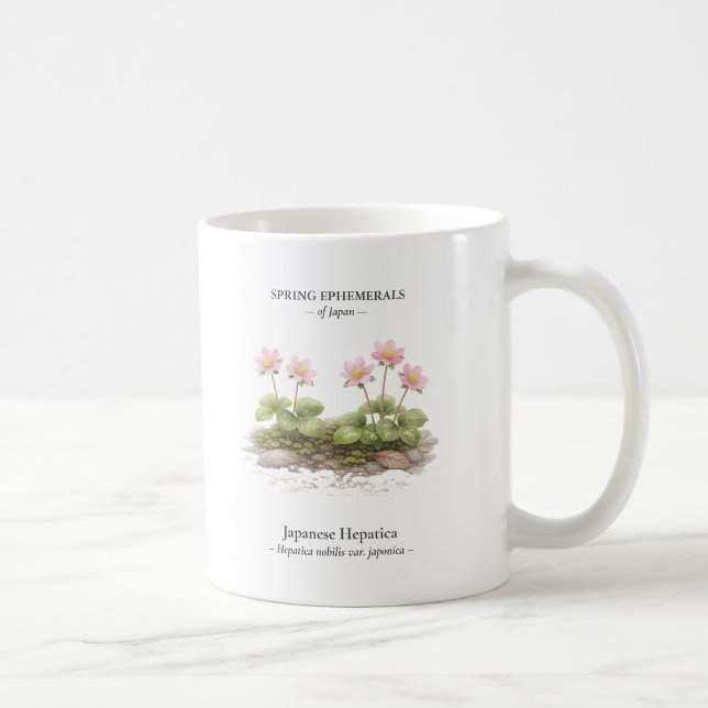 Spring Ephemerals of Japan – Japanese Hepatica Coffee Mug (Right)