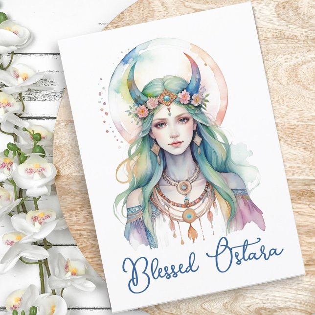 Spring Equinox Blessed Ostara Pagan Greeting Holiday Card (Creator Uploaded)