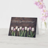 Spring Equinox with Tulips and Wood Beauty