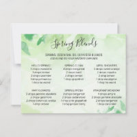 Spring Essential Oils Blends Flower Post Card