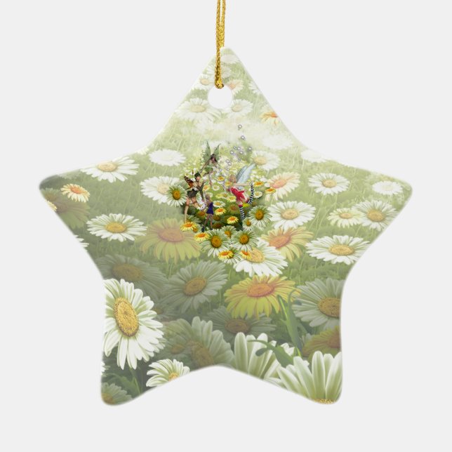 Spring fairies ceramic tree decoration (Front)