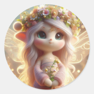 Spring Fairy Classic Round Sticker