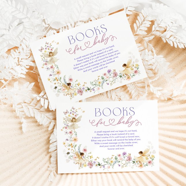 Spring Fairy Wildflower Meadow Books for Baby Girl Enclosure Card (Creator Uploaded)