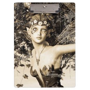 Spring Fairy Woodland Vintage Photo Fantasy Art Clipboard