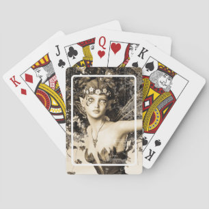 Spring Fairy Woodland Vintage Photo Fantasy Art Playing Cards