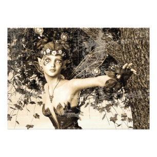Spring Fairy Woodland Vintage Photo Fantasy Art Print