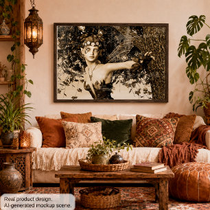 Spring Fairy Woodland Vintage Photo Fantasy Art Print