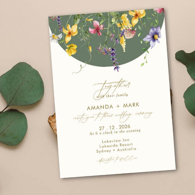 Spring Fall Boho Wildflower Whimsical  Invitation (Creator Uploaded)