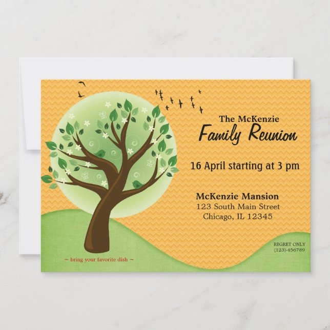 Spring Family Reunion Invitation (Front)