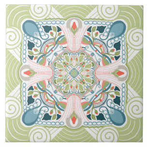 Spring Fantasy Mandala Tile