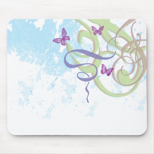 Spring Fantasy - Swirls & Butterflies - Mousepad (Front)