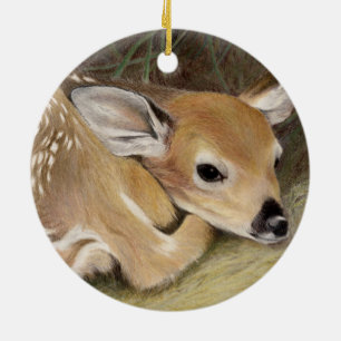 Spring Fawn Ceramic Tree Decoration