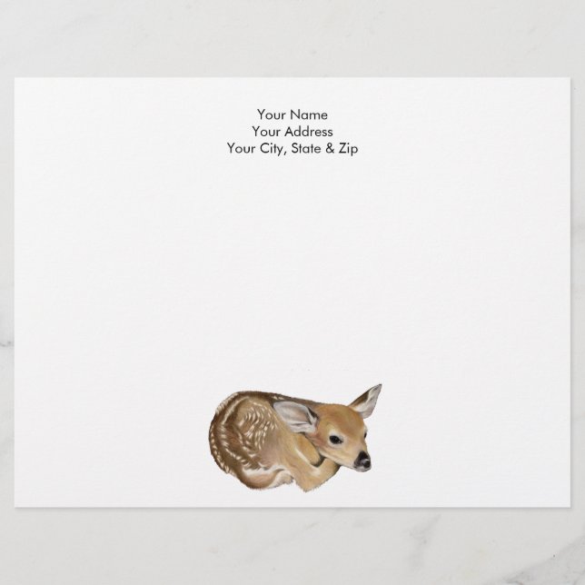 Spring Fawn Custom Letterhead (Front)