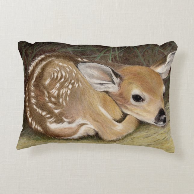 Spring Fawn Decorative Cushion (Back)