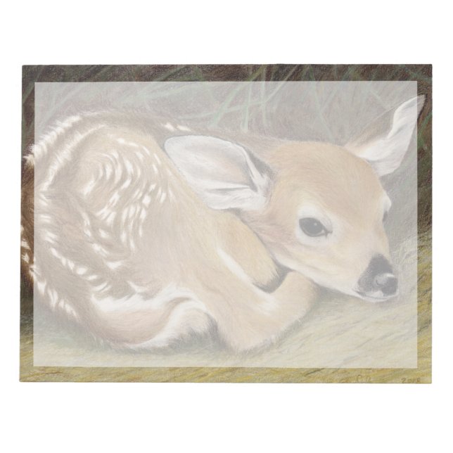 Spring Fawn Notepad (Front)